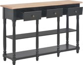 Sidetable zwart 120x30x76 cm MDF