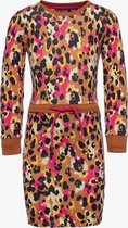 TwoDay meisjes jurk met luipaardprint - Oranje - Maat 122/128