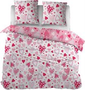 Snoozing Love - Housse de couette - Twin - 240x200/220 cm - Rose