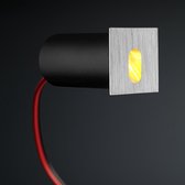 LED trapverlichting Gerona - verlichting trap / wandverlichting / trapspots - 1W / modern / binnen / vierkant / 230V / IP20 / warmwit