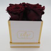 Longlife rozen - flowerbox - chocolade rozen - echte rozen - giftbox - cadeau voor vrouwen - geschenk