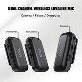 Draagbare Draadloze Lavalier Microfoon Systeem 50M Range Interview Vlog Live Recording Voor Iphone Android Ipad Camera Mini Mic 2x Transmitter
