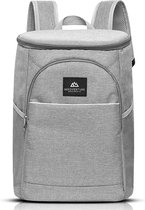Needventure Cooler Bag - Lunch Bag - Sac à dos de refroidissement - Sac de pique-nique - 20 litres - Porte-bouteille - Ouvre-bière - Grijs
