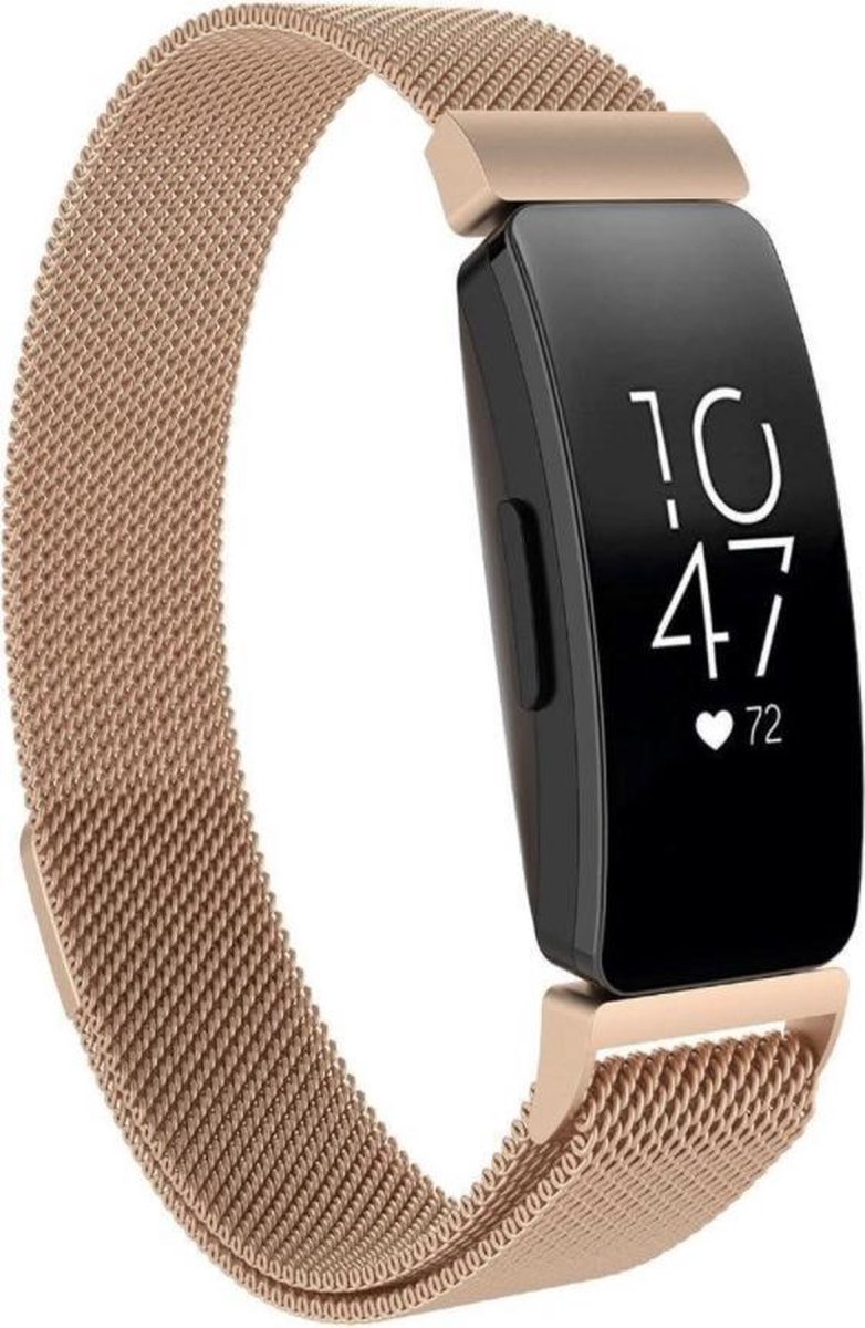 Milanees Bandje - Rose - Geschikt voor Fitbit Inspire en Inspire HR
