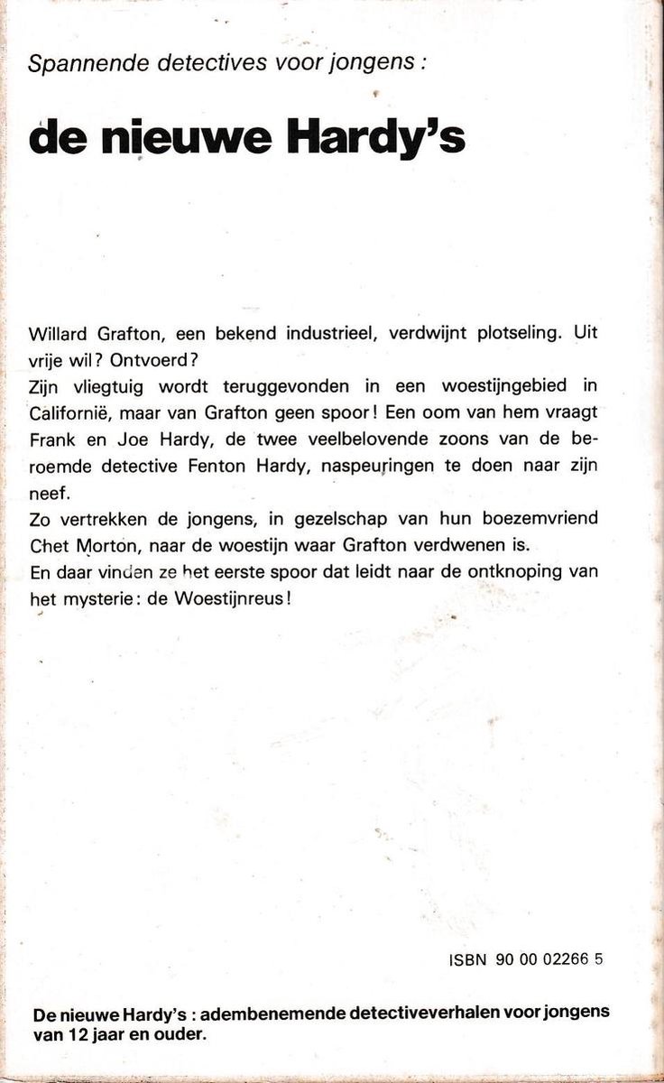 De Woestijnreus - back cover