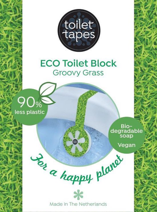 Toilet Tapes duurzaam toiletblokje Groovy Grass per stuk bol