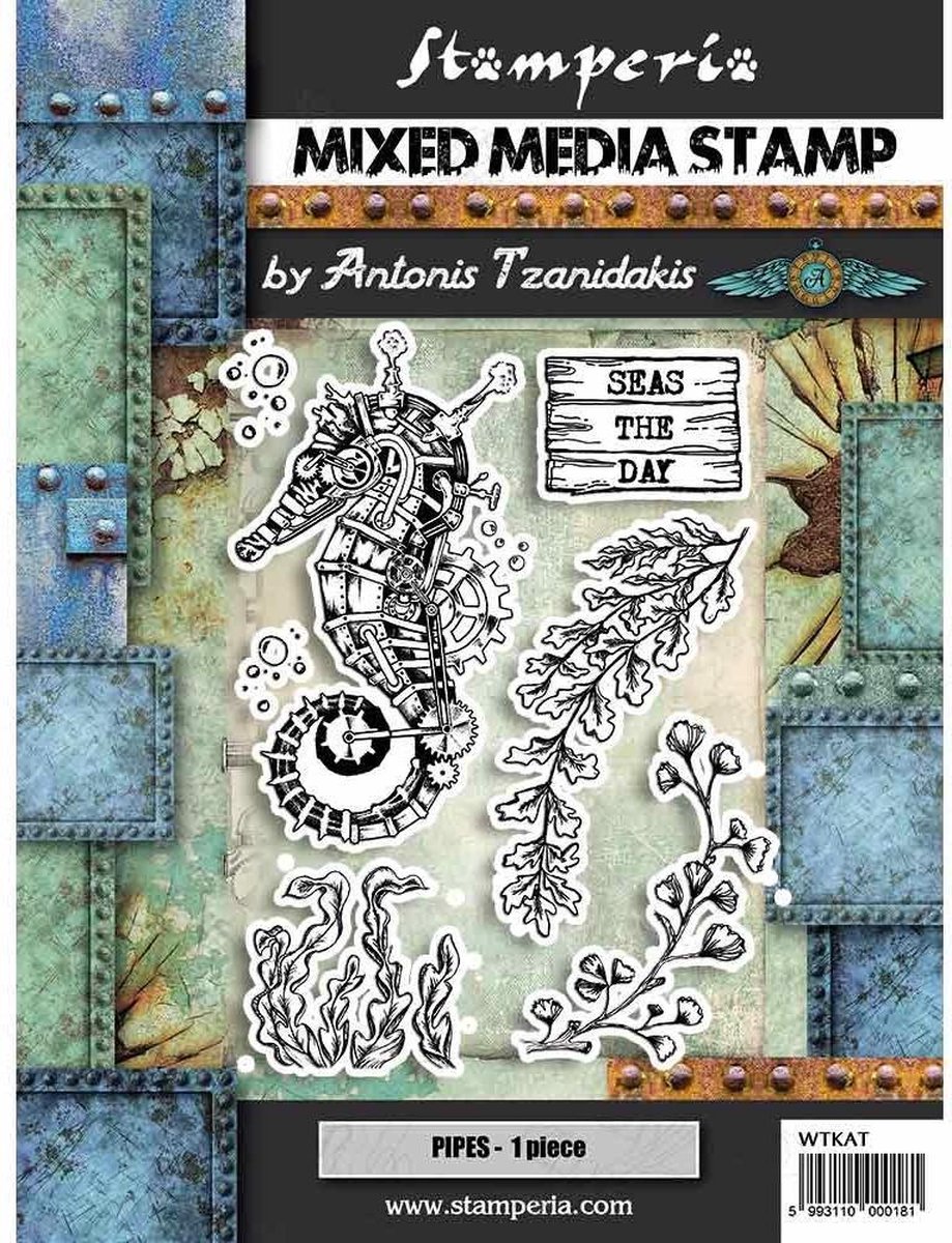 Stamperia Mixed Media Stamp Seahorse (WTKAT11)