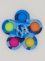 Fidget - Spinner - Blauw Camouflage - Pop it - popit toy