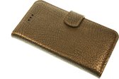 Made-NL drie pasjes  (iPhone 12 mini) book case zwart brons glad leer schijfmagneet