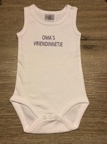 WDLS- Baby-Romper-Oma's vriendinnetje-maat 74/80 -bedrukt rompertje