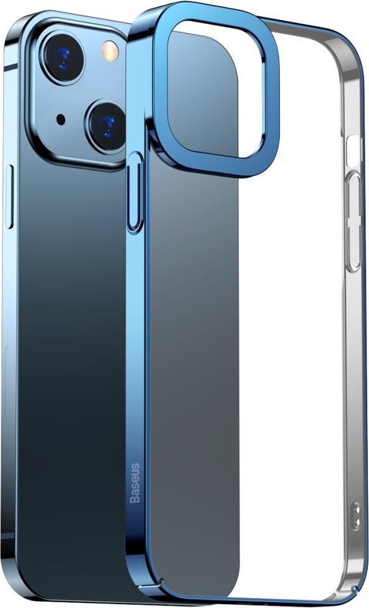 BASEUS Metallic Back Cover - iPhone 13 Hoesje - Blauw