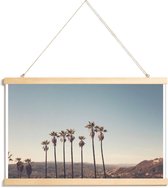 JUNIQE - Posterhanger Foto van Hollywood Hills -40x60 /Blauw & Bruin