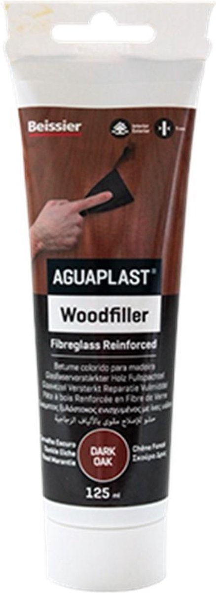 Aguaplast woodfiller (kneedbaar hout) rood merantie (125ml)