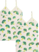 Claesen's Meisjes 2-Pack Hemd- Broccoli Print- Maat 128-134
