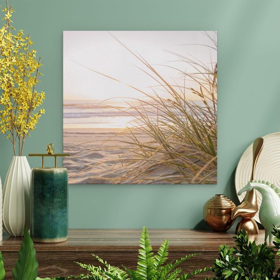 Artaza - Peinture sur toile - Plage et dunes au coucher du soleil - 40 x 40 - Klein - Photo sur toile - Impression sur toile