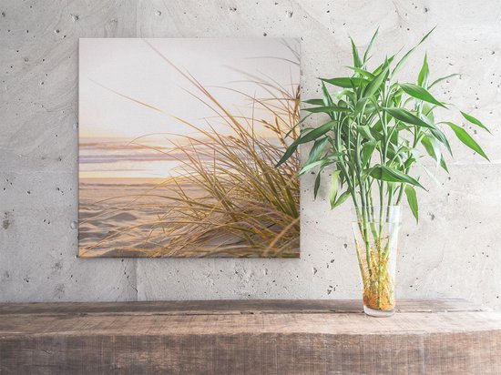 Artaza - Peinture sur toile - Plage et dunes au coucher du soleil - 40 x 40 - Klein - Photo sur toile - Impression sur toile