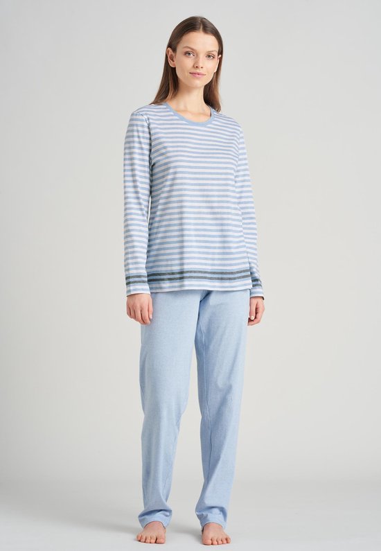 Schiesser – Sportive Stripes – Pyjama – 175487 - Blue clair - 46