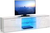 NumberOne® TV Meubel Kast LED Verlichting - Grote Opbergruimte - Meerdere Lades - Wit