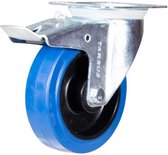 Tarsus Zwenkwiel met rem - 200 mm - Kogellagers - 280 kg - Blauw