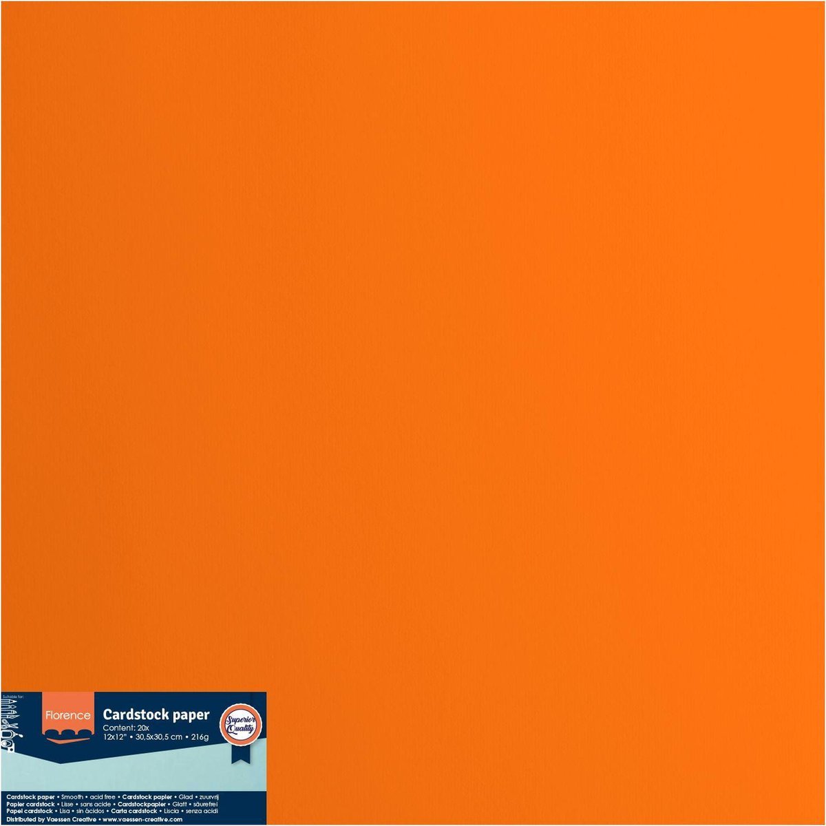 Florence Karton - Melon - 305x305mm - Gladde textuur - 216g