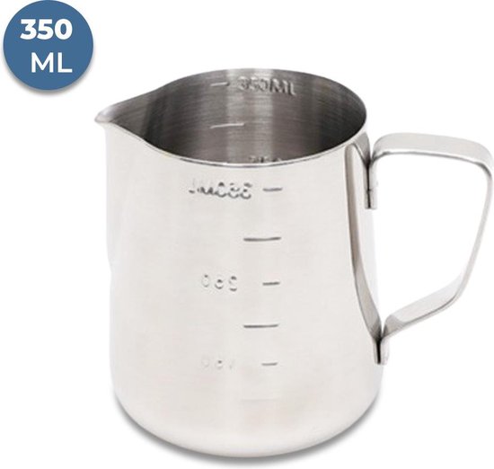 Piston koffiemachine: Kies de Beste voor de lekkerste koffie 4 Barista Melkkannetje van RVS – Melkkan – Melkopschuimkan - 350ml