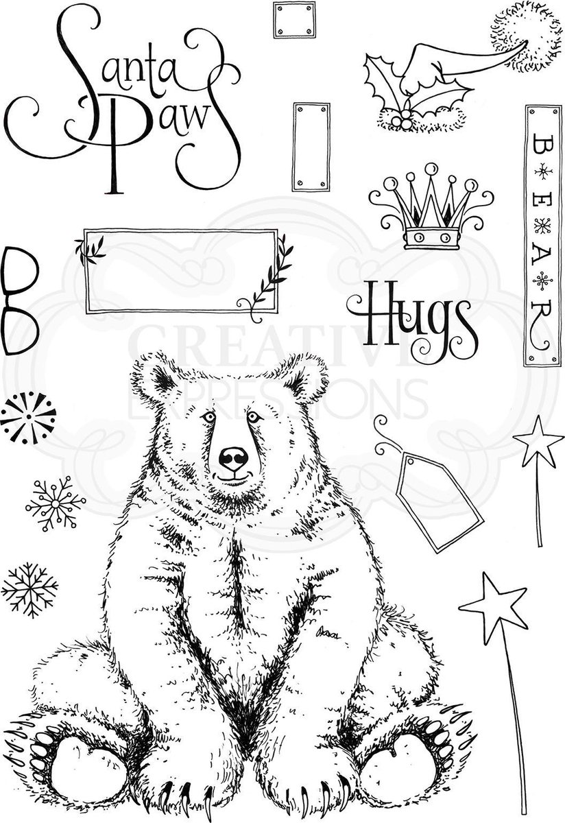 Stempel - Creative Expressions - Pink ink - Clear stamp - Bear hugs