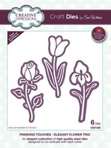 Creative Expressions Stans - Bloemen trio - 6cm x 9,5cm - Set van 6