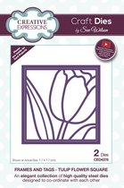 Creative Expressions Stans - Frame tulp - 7,7cm x 7,7cm - Set van 2