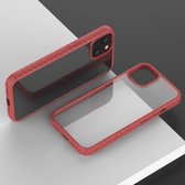 Lederen textuur Schokbestendige pc + TPU-beschermhoes voor iPhone 13 (rood)