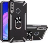 Voor Huawei Y7p PC + TPU-beschermhoes met 360 graden draaibare ringhouder (grijs)