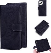 Tiger Embossing Pattern Horizontal Flip Leather Case met houder & kaartsleuven & portemonnee voor iPhone 13 Pro (zwart)