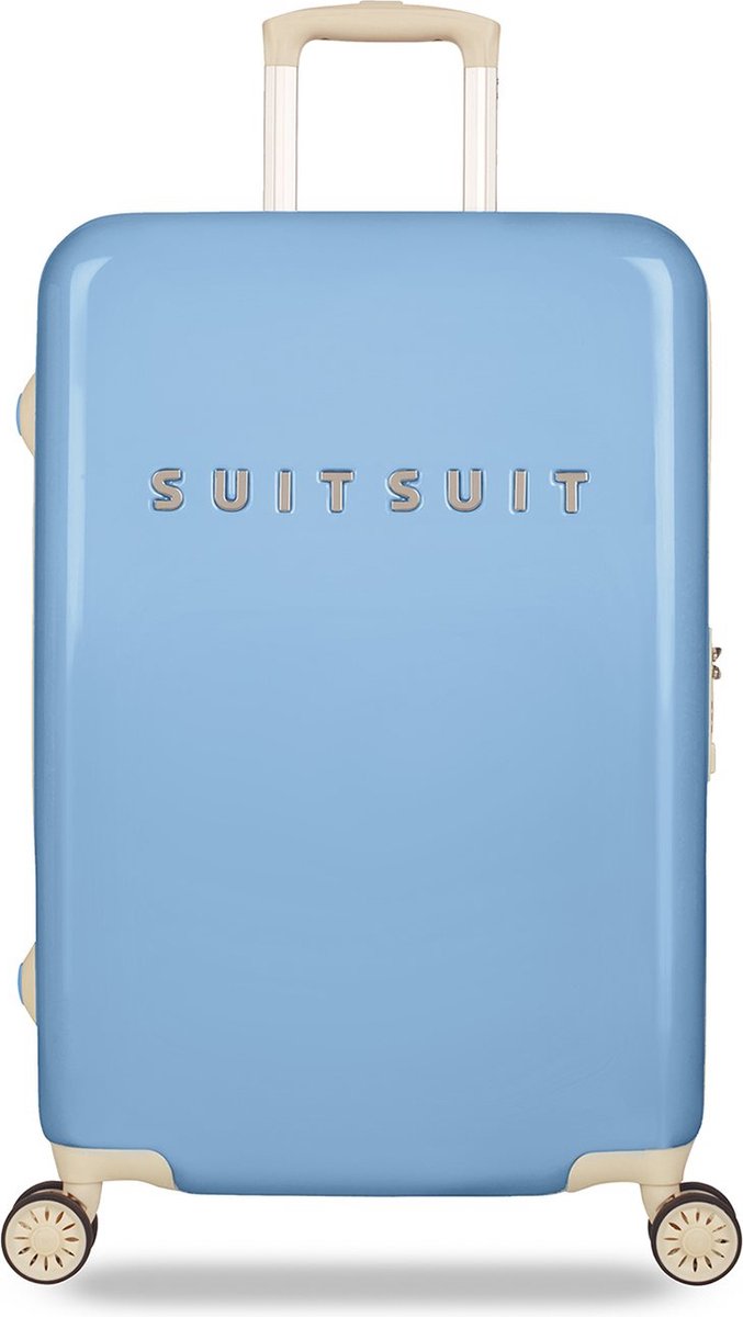 SUITSUIT Fabulous Fifties - Reiskoffer met 4 wielen - 66 cm - 59L - Blauw Pastel