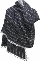 LANGE WARME SJAAL - OMSLAGDOEK - EXTRA DIKKE KWALITEIT - GESTREEPT - UNISEX  - 2-ZIJDIG - 180 X 70CM
