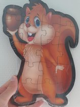 Akyol® Houten kinderpuzzel | Kinderpuzzel Dieren | Kinderpuzzel Eekhoorn | Educatief | Vormenpuzzel | Kinderen | 18-delig | Dieren | Kinderpuzzel 2 jaar | Kinderpuzzel 3 jaar | Kinderpuzzel 4