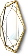WOONENZO Noa-Gouden spiegel-Wandspiegel -Goudkleurig-Rechthoekig-65*50