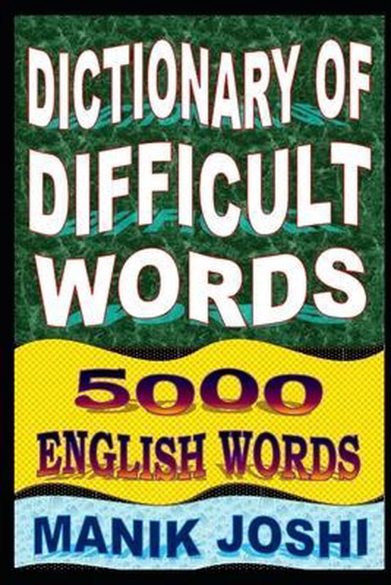 Dictionary of Difficult Words - cover