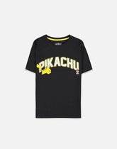 Pokémon Dames Tshirt -L- Running Pika Zwart