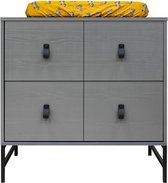 Bopita Milo commode met 2 laden - Steel Grey