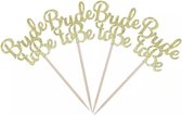 Bride to be topper - Cupcake topper - bride to be - 10 stuks - bruiloft - bride to be topper voor bruiloft -Taart topper voor bruiloften - Cake - Bachelorette - Cake - Prikker - De