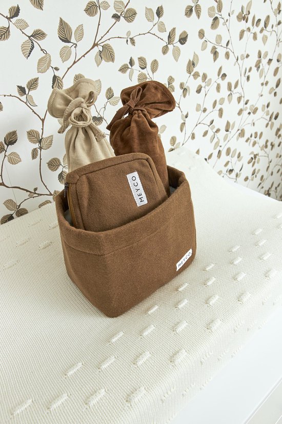Meyco Baby Velvet kruikenzak - chocolate — afbeelding 2