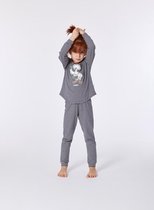 Woody pyjama meisjes - koe - streep - 212-1-PZG-Z/916 - maat 116