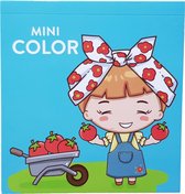 Mini-kleurboek "Meisje met appels" +/- 48 Pagina's
