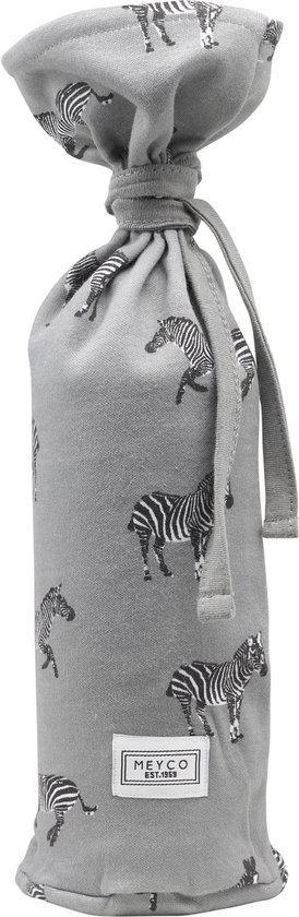 Meyco Baby Zebra Animal kruikenzak - grey
