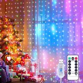LED Gordijn | 3x3 Meter | 300 LEDS | 8 Modi | IP65 Waterdicht | USB | Afstandsbediening | Kerstverlichting | Kerstversiering | Kerstboomverlichting