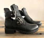 Biker boots cut out zwart maat 39