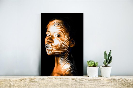 Décoration murale Métal - Aluminium - Femme - Argile - Motifs - 20x30 cm