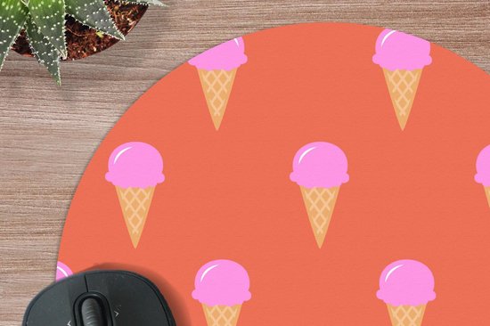 Muismat rond 30x30 cm - Mousepad IJs - Patronen - Zomer - Ronde muismatten