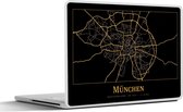 Laptop sticker - 12.3 inch - Kaart - München - Duitsland - Goud - 30x22cm - Laptopstickers - Laptop skin - Cover