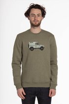 Brooklyn Kaki 'Piston Club-Defender' sweater Auto | Jeep | Land Rover | Grappig | Cadeau - Maat XL