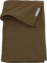 Meyco Knit Basic velvet ledikant deken - Chocolate - 100x150cm Meyco Knit Basic velvet ledikant deken - Chocolate - 100x150cm